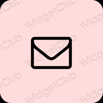 Esztétika rózsaszín Mail alkalmazás ikonok