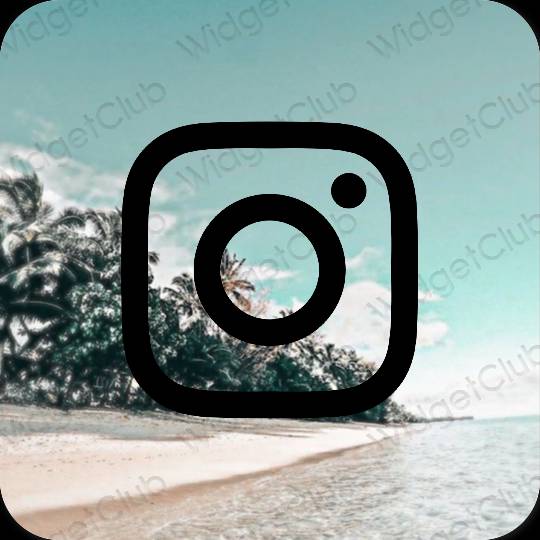 Stijlvol zwart Instagram app-pictogrammen