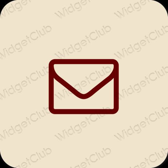 Естетски беж Gmail иконе апликација