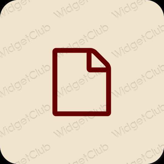 Estetico beige Files icone dell'app