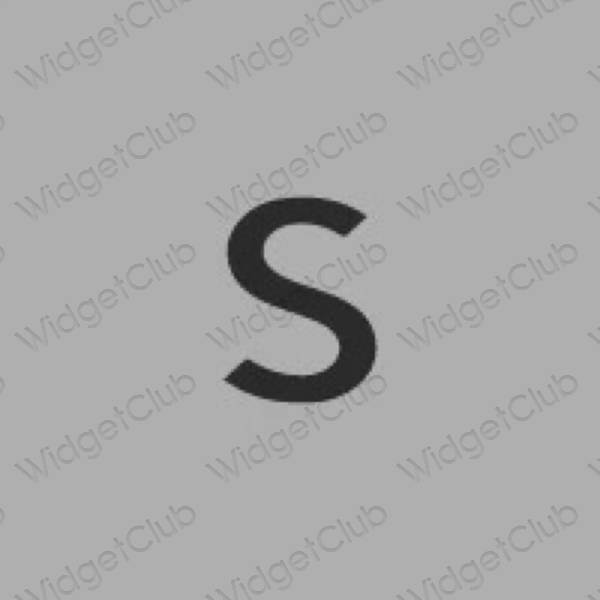 Estético cinzento SHEIN ícones de aplicativos
