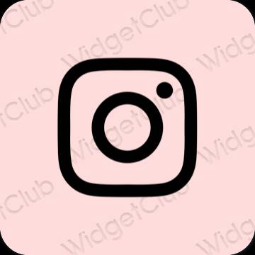 Естетичен розово Instagram икони на приложения