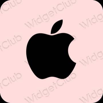 เกี่ยวกับความงาม สีชมพูพาสเทล Apple Store ไอคอนแอพ