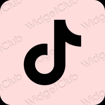 미적인 파스텔 핑크 TikTok 앱 아이콘