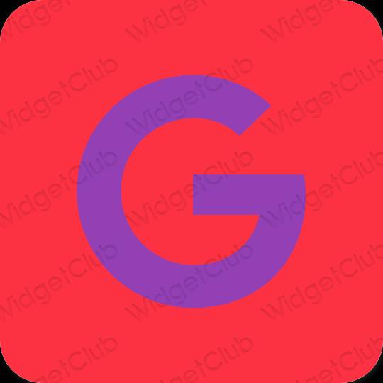 Stijlvol Neon roze Google app-pictogrammen