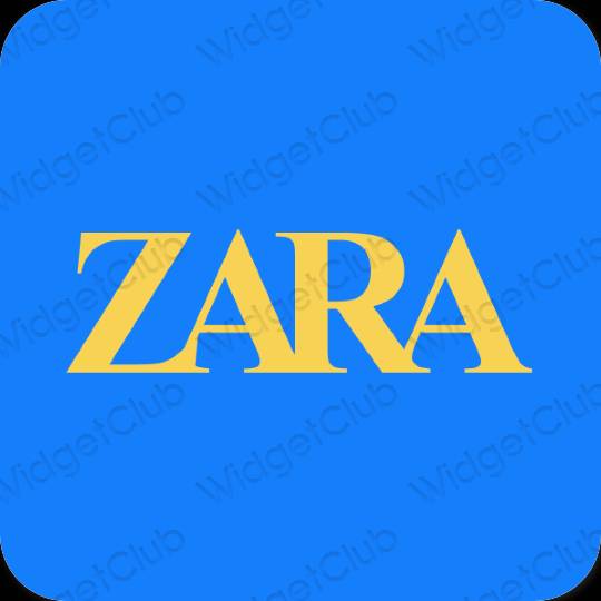 审美的 蓝色的 ZARA 应用程序图标