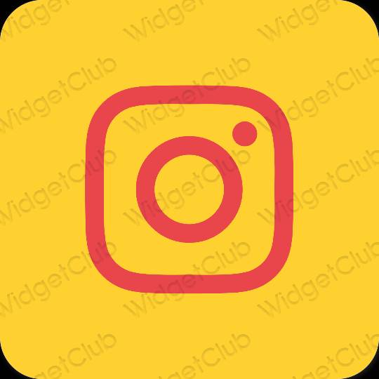 Aesthetic orange Instagram app icons