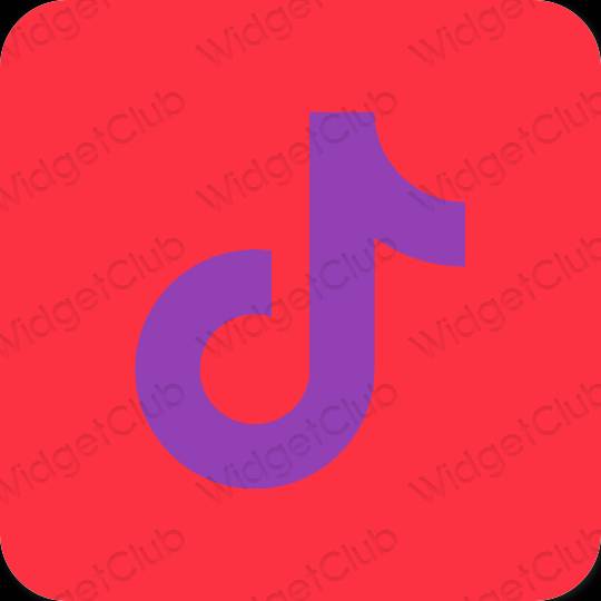 Aesthetic purple TikTok app icons