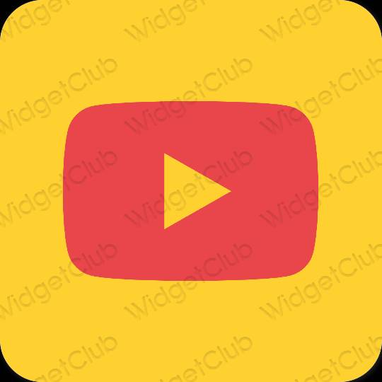 Estético naranja Youtube iconos de aplicaciones