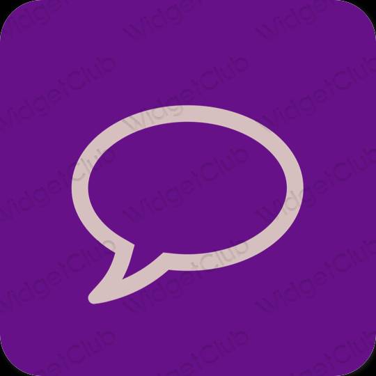 Aesthetic purple Messages app icons