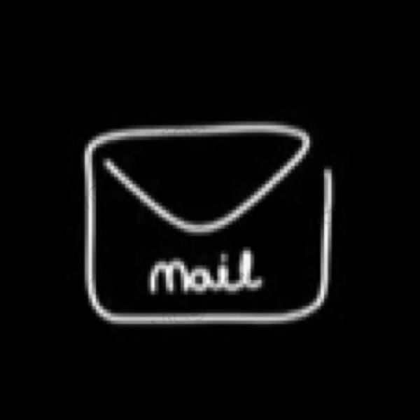 Aesthetic black Mail app icons