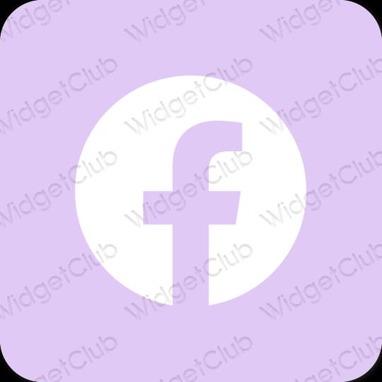 Estetsko vijolična Facebook ikone aplikacij