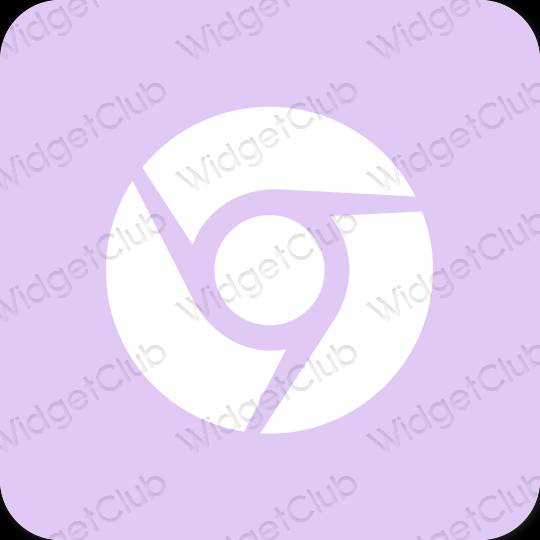 Estetinis violetinė Chrome programėlių piktogramos
