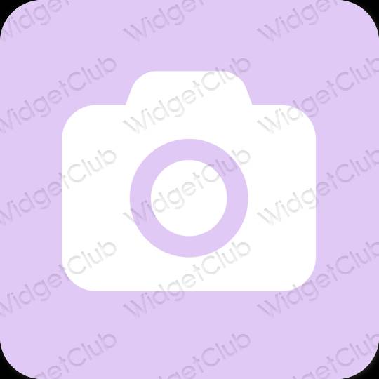 Esteetiline lilla Camera rakenduste ikoonid