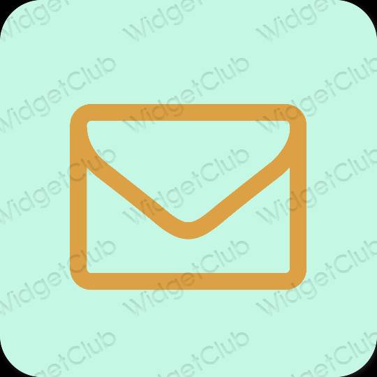 Æstetisk pastel blå Gmail app ikoner