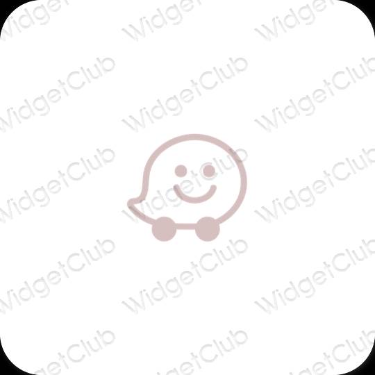 Estética Waze iconos de aplicaciones