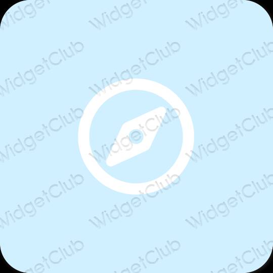 Esthétique mauve Safari icônes d'application