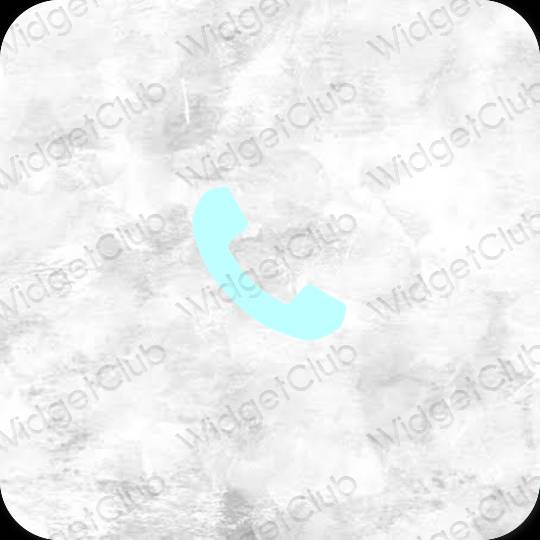审美的 淡蓝色 Phone 应用程序图标