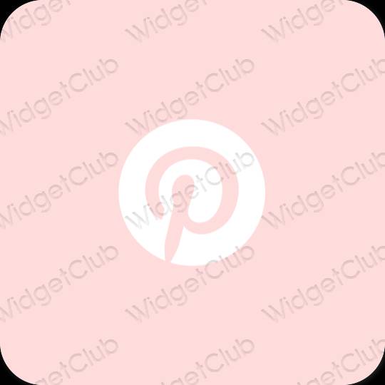 Esthétique rose pastel Pinterest icônes d'application