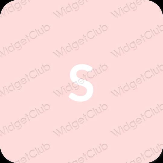 Esztétika pasztell rózsaszín SHEIN alkalmazás ikonok