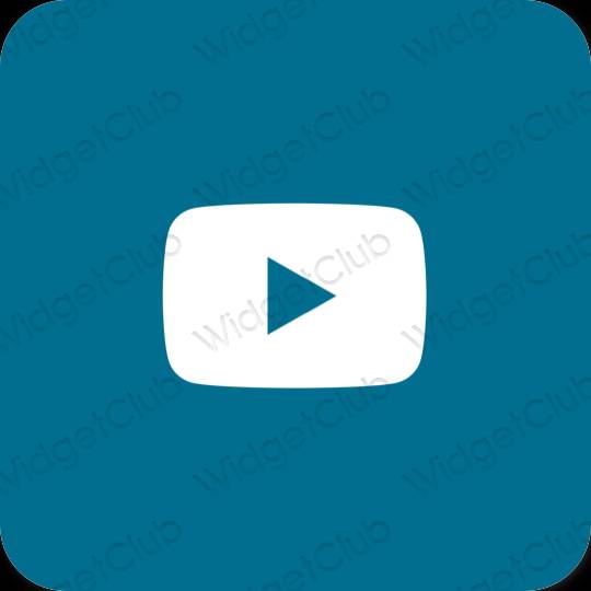 Estetico blu Youtube icone dell'app