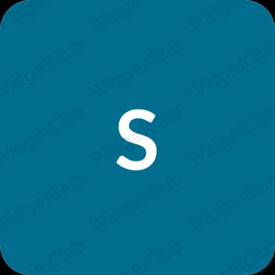 Esthétique bleu SHEIN icônes d'application
