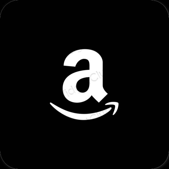 미적인 검은색 Amazon 앱 아이콘