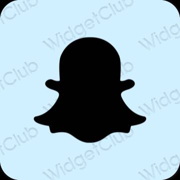 زیبایی شناسی آبی پاستلی snapchat آیکون های برنامه