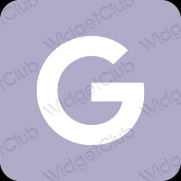 Aesthetic purple Google app icons