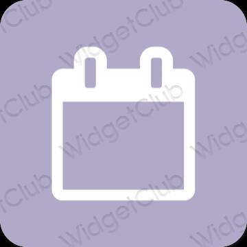 Aesthetic purple Calendar app icons