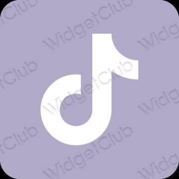 Aesthetic purple TikTok app icons