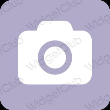 Aesthetic purple Camera app icons