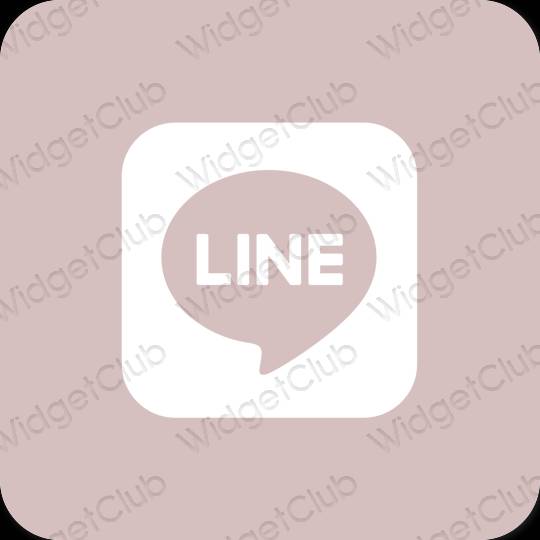 Ästhetisch Pastellrosa LINE App-Symbole