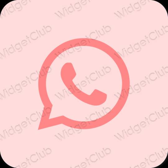 Esztétika rózsaszín WhatsApp alkalmazás ikonok