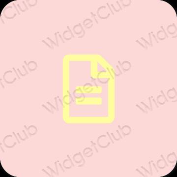 Stijlvol pastelroze AppStore app-pictogrammen