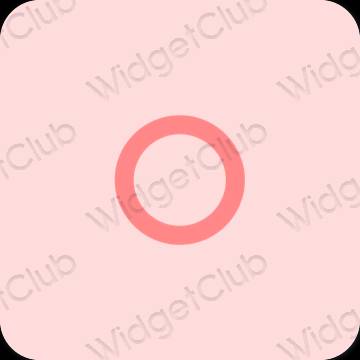 Естетичен пастелно розово Books икони на приложения