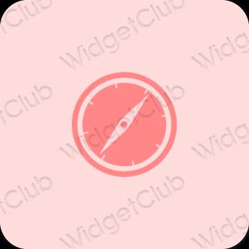 Estetik merah jambu AppStore ikon aplikasi
