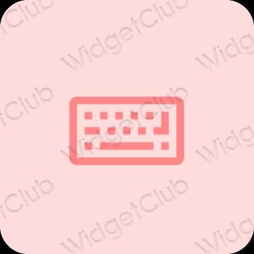 Esteettinen vaaleanpunainen AppStore sovelluskuvakkeet