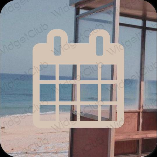 미적인 베이지 Calendar 앱 아이콘
