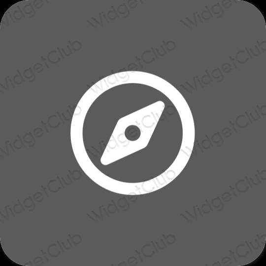 Estetisk grå Safari app ikoner