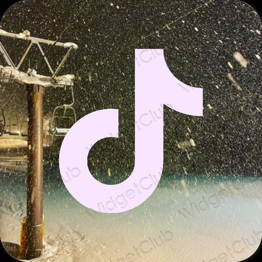 ესთეტიკური TikTok აპლიკაციის ხატები