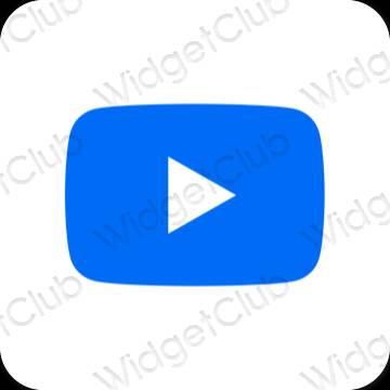 미적인 파란색 Youtube 앱 아이콘
