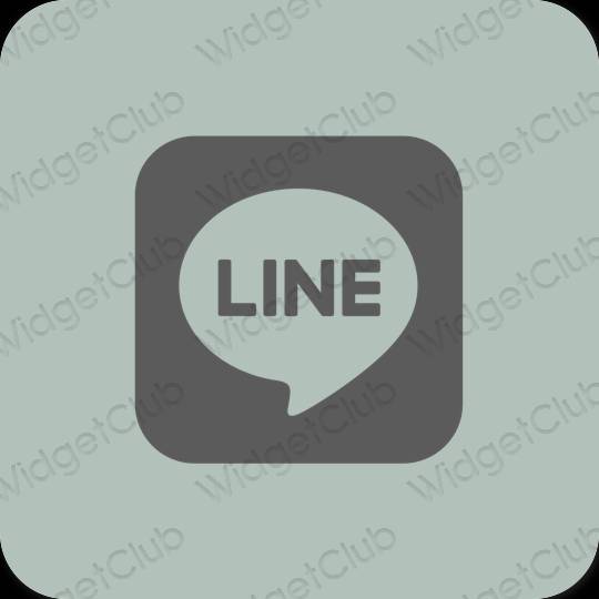 Æstetisk grøn LINE app ikoner