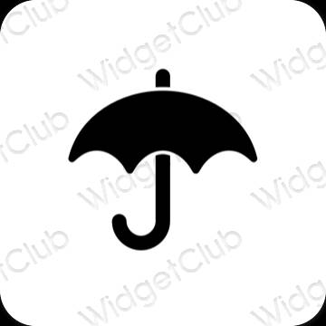 Esthetische Weather app-pictogrammen