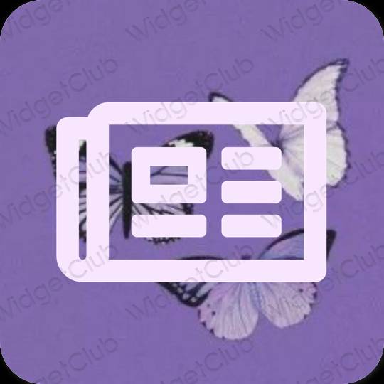 Aesthetic purple Files app icons