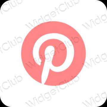 Esthetische Pinterest app-pictogrammen