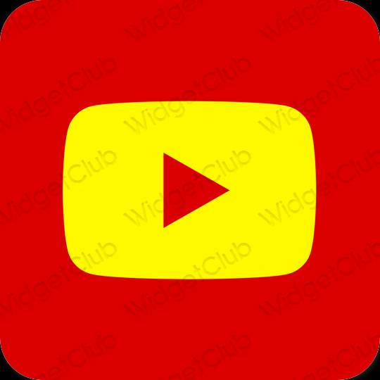 Thẩm mỹ màu đỏ Youtube biểu tượng ứng dụng