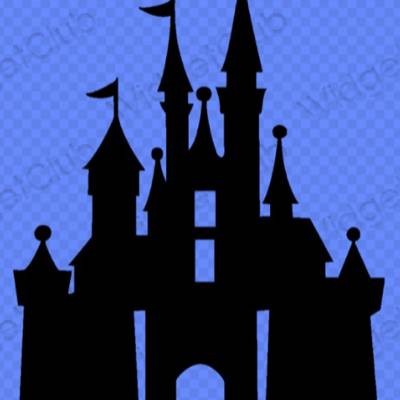 Esthétique noir Disney icônes d'application