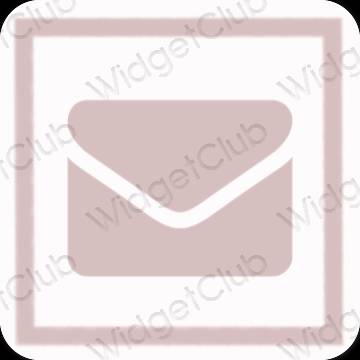 Αισθητικός ροζ Mail εικονίδια εφαρμογών