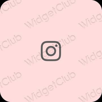 Estetik merah jambu Instagram ikon aplikasi